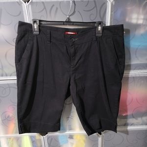 Black corduroy shorts